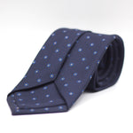 Holliday & Brown - Printed Silk - Navy, Light Blue daisies Tie