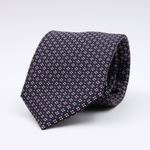 Holliday &amp; Brown for Cruciani &amp; Bella
100% printed Silk
Self Tipped
Navy Blue, Yellow, Light Blue and Red motif tie
Exclusive tie lining
Handmade in Italy
8,5 cm x 150 cm
#10416