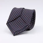 Holliday &amp; Brown for Cruciani &amp; Bella
100% printed Silk
Self Tipped
Navy Blue, Yellow, Light Blue and Red motif tie
Exclusive tie lining
Handmade in Italy
8,5 cm x 150 cm
#10416