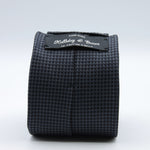Holliday &amp; Brown for Cruciani &amp; Bella
100%&nbsp;Woven Jacquard Silk
Tipped

Grey, Dark Blue and Black motif tie
Handmade in Italy

8 cm x 150 cm
#8968