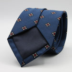 Holliday &amp; Brown for Cruciani &amp; Bella
100%&nbsp;Woven Jacquard Silk
Tipped

Blue, White and Red color motif tie
Handmade in Italy

8 cm x 150 cm
#9339