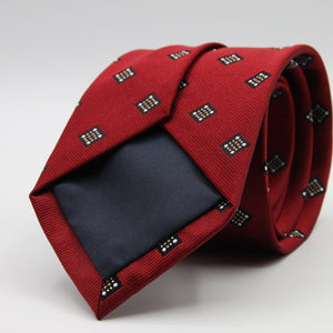 Holliday &amp; Brown for Cruciani &amp; Bella
100%&nbsp;Woven Jacquard Silk
Tipped

Red, White and Beige color motif tie
Handmade in Italy

8 cm x 150 cm
#9340