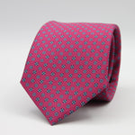 Holliday &amp; Brown for Cruciani &amp; Bella
100% Printed Silk
Self Tipped
Magenta, Blue, Pink, Light Blue and White motif Tie
Handmade in Italy
8 cm x 150 cm
#9364