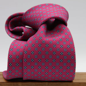 Holliday &amp; Brown for Cruciani &amp; Bella
100% Printed Silk
Self Tipped
Magenta, Blue, Pink, Light Blue and White motif Tie
Handmade in Italy
8 cm x 150 cm
#9364