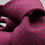 Holliday &amp; Brown for Cruciani &amp; Bella
100% Printed Silk
Self Tipped
Magenta, Blue, Pink, Light Blue and White motif Tie
Handmade in Italy
8 cm x 150 cm
#9364