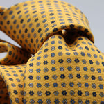 Holliday &amp; Brown for Cruciani &amp; Bella
100% Printed Silk
Self Tipped
Yellow, Navy Blue, Light Blue and White motif Tie
Handmade in Italy
8 cm x 150 cm
#9367