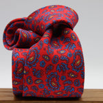 Holliday &amp; Brown for Cruciani &amp; Bella
100% Printed Silk
Self Tipped
Red, Light Blue and Yellow motif Tie
Handmade in Italy
8 cm x 150 cm
#9369