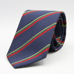 Holliday &amp; Brown
100% Jacquard Silk
Tipped
"Royal Marines" Regimental Tie
Blue, Red, Green and Yellow Stripes
Handmade in Italy
8 cm x 148 cm
#8810