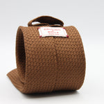 Cruciani &amp; Bella Tie
100% Silk Grenadine Garza Grossa

Tipped
Plain Brown Tobacco Tie
Handmade in Italy
8 cm x 150 cm

#9498