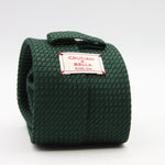 Cruciani &amp; Bella Tie
100% Silk Grenadine Garza Grossa

Tipped
Plain Forest Green Tie
Handmade in Italy
8 cm x 150 cm

#9501