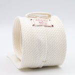 Cruciani &amp; Bella Tie
100% Silk Grenadine Garza Grossa

Unlined
Plain White Tie
Handmade in Italy
8 cm x 150 cm

#9502