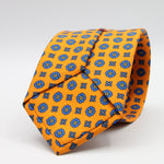 Cruciani &amp; Bella Tie
100%&nbsp; Silk
Printed and Handmade in Italy
Self-Tipped
Orange and Blue Tie

8 cm x 150 cm
#9611