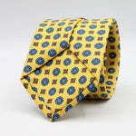 Cruciani &amp; Bella Tie
100%&nbsp; Silk
Printed and Handmade in Italy
Self-Tipped
Yellow, Blue and Brown Tie

8 cm x 150 cm
#9612