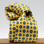Cruciani &amp; Bella Tie
100%&nbsp; Silk
Printed and Handmade in Italy
Self-Tipped
Yellow, Blue and Brown Tie

8 cm x 150 cm
#9612
