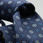 Cruciani &amp; Bella Tie
100%&nbsp; Silk
Printed and Handmade in Italy
Self-Tipped
Indigo Blue, Light Blue and Red Tie

8 cm x 150 cm
#9605
