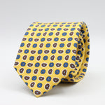 Cruciani &amp; Bella Tie
100%&nbsp; Silk
Printed and Handmade in Italy
Self-Tipped
Yellow, Brown and Blue Tie

8 cm x 150 cm
#9615