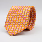 Cruciani &amp; Bella Tie
100%&nbsp; Silk
Printed and Handmade in Italy
Self-Tipped
Orange, Magenta, Brown and Cream Tie

8 cm x 150 cm
#9450