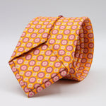 Cruciani &amp; Bella Tie
100%&nbsp; Silk
Printed and Handmade in Italy
Self-Tipped
Orange, Magenta, Brown and Cream Tie

8 cm x 150 cm
#9450