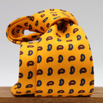 Cruciani &amp; bella&nbsp;
100% Printed Silk
Designs from the British archives
Self-Tipped
Yellow, Navy Blue and Red Motif Tie
Handmade in Italy
8 x 150 cm
#9470