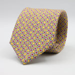 Cruciani &amp; Bella Tie
100%&nbsp; Silk
Printed and Handmade in Italy
Self-Tipped
Light Yellow, White and Fucsia Tie

8 cm x 150 cm
#9453