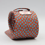 Cruciani &amp; Bella Tie
100%&nbsp; Silk
Printed and Handmade in Italy
Self-Tipped
Light Red, White and Light Sky Blue Tie

8 cm x 150 cm
#9455