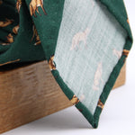 Cruciani &amp; Bella
Printed and Handmade in Italy
100% Wool
Unlined
Green Tie with Light Brown Fox pattern
8 cm x 150 cm
#9863