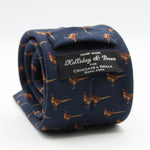 Holliday &amp; Brown for Cruciani &amp; Bella
100% Printed Wool
Self-Tipped

Blue with Pheasants motif tie
Handmade in Italy

8 cm x 150 cm
#9643