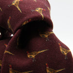 Holliday &amp; Brown for Cruciani &amp; Bella
100% Printed Wool
Self-Tipped

Blue with Pheasants motif tie
Handmade in Italy

8 cm x 150 cm
#9643