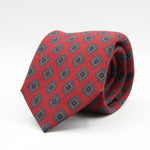 Holliday &amp; Brown for Cruciani &amp; Bella
100% Printed Wool
Self-Tipped

Red and Light Blue motif Tie&nbsp;
Handmade in Italy

8 cm x 150 cm
#9662