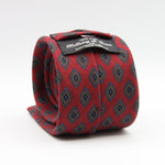 Holliday &amp; Brown for Cruciani &amp; Bella
100% Printed Wool
Self-Tipped

Red and Light Blue motif Tie&nbsp;
Handmade in Italy

8 cm x 150 cm
#9662