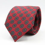 Holliday &amp; Brown for Cruciani &amp; Bella
100% Printed Wool
Self-Tipped

Red, Blue and Brown motif Tie&nbsp;
Handmade in Italy

8 cm x 150 cm
#8079