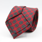 Holliday &amp; Brown for Cruciani &amp; Bella
100% Printed Wool
Self-Tipped

Red, Blue and Brown motif Tie&nbsp;
Handmade in Italy

8 cm x 150 cm
#8079