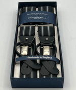 Albert Thurston - Elastic braces  - 2 in 1 - 35 mm - Black, grey and white stripe 