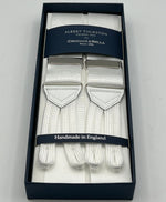 Albert Thurston - Woven Light Braces  - 40 mm - Bright White #7382