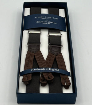 Albert Thurston - Elastic Braces - 25 mm - Brown Plain #6746