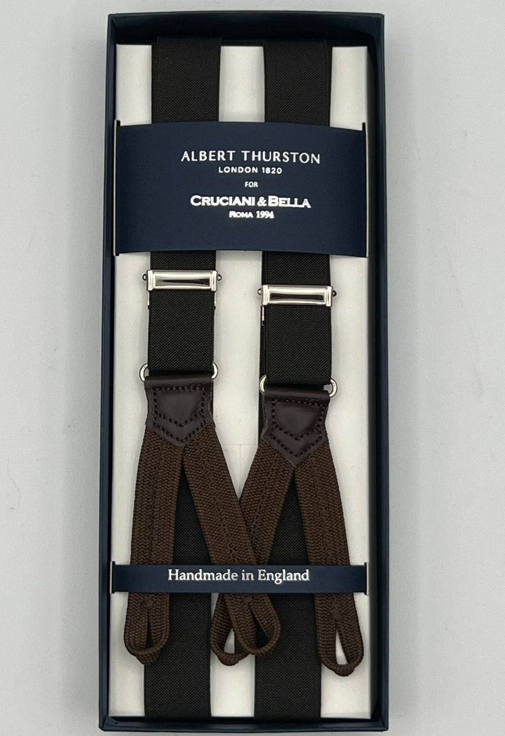 Albert Thurston - Elastic Braces - 25 mm - Brown Plain #6746