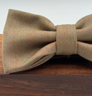 Cruciani & Bella Bow Ties -  100% Wool - Smith Woollens Solaro - Herringbone Solaro #7338