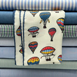 Cruciani &amp; Bella
Hand-rolled&nbsp;&nbsp;
100% Silk
White, Red, Yellow and Light Blue

Balloon Motif Pocket Square
Made in Italy
33 cm X 33 cm