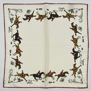 Cruciani &amp; Bella
Hand-rolled&nbsp;&nbsp;
100% Silk
Off White, Red, Brown and Light Brown

Horses Motifs Pocket Square
Made in Italy
33 cm X 33 cm