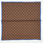 Cruciani &amp; Bella
Hand-rolled&nbsp;&nbsp;

100% Wool
Brown, Brick, Olimpic Blue
Double Faces
Basset Hound and Paisley Motif&nbsp; Pocket Square
Handmade in Italy

33 cm X 33 cm