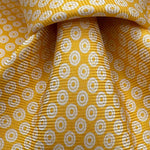 Cruciani &amp; Bella
100% Printed Silk&nbsp;
Tipped
Yellow, White Optical Motif
Handmade in Italy
8,5 cm x 148 cm
New Old Stock