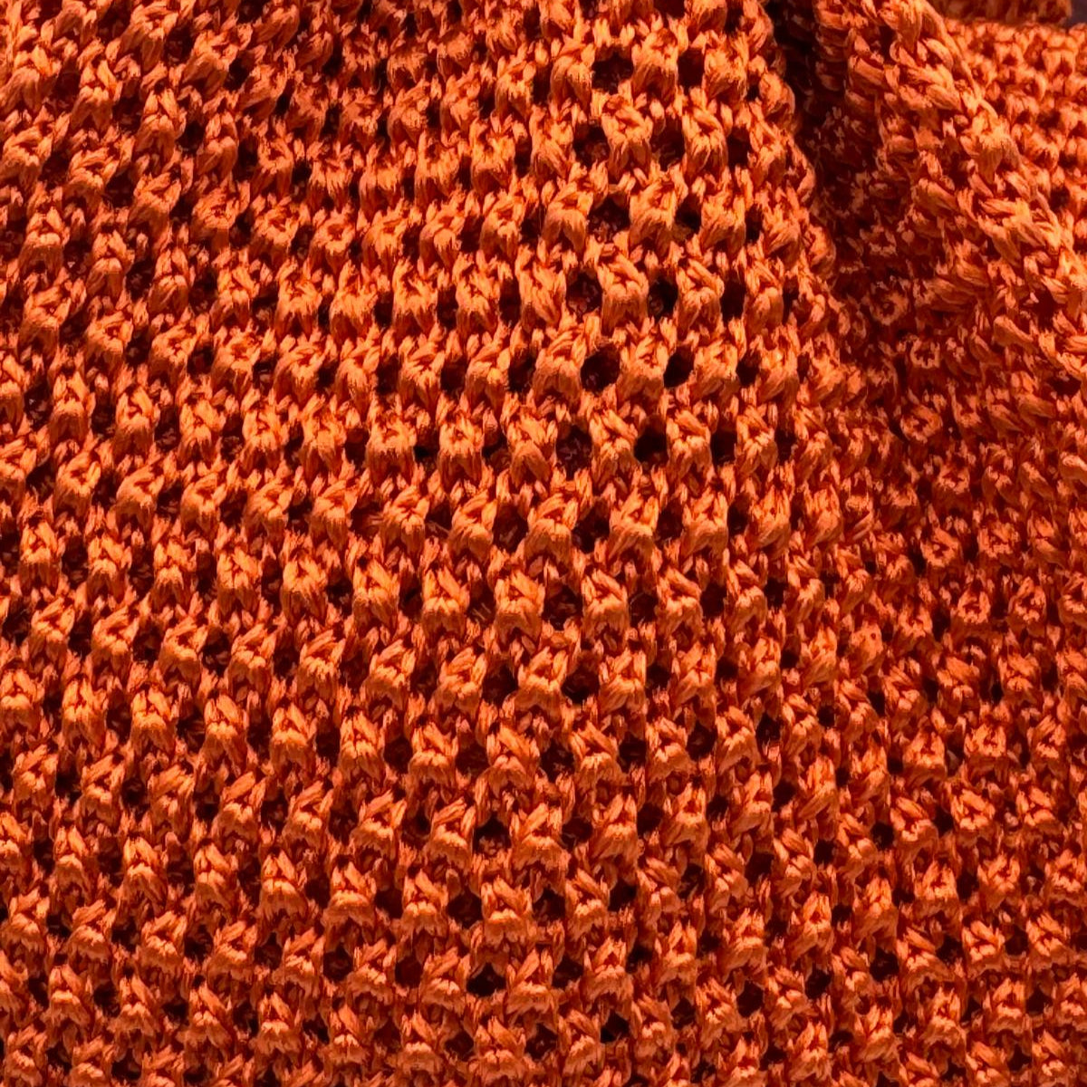 Cruciani &amp; Bella
100% Silk
Knitted Pointed Tie

Orange Plain
Handmade in Italy
8 cm x 147 cm
New Old Stock