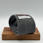 N.O.S. Cruciani & Bella - Knitted Pointed Lambswool and Silk - Grey, Green Pin Ponit Tie #9237