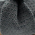 N.O.S. Cruciani & Bella - Knitted Pointed Lambswool and Silk - Grey, Green Pin Ponit Tie #9237