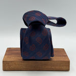 Cruciani &amp; Bella
100% Silk&nbsp;
Tipped
Blue, Red Wine paisley Motif Tie
Handmade in Italy
8 cm x 148 cm
New Old Stock