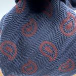 Cruciani &amp; Bella
100% Silk&nbsp;
Tipped
Blue, Red Wine paisley Motif Tie
Handmade in Italy
8 cm x 148 cm
New Old Stock