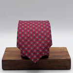 N.O.S. Cruciani & Bella - Printed Silk - Red, Blue and White Motif Tie #9331
