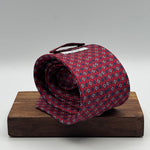 N.O.S. Cruciani & Bella - Printed Silk - Red, Blue and White Motif Tie #9331