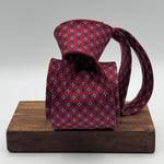 N.O.S. Cruciani & Bella - Printed Silk - Red, Blue and White Motif Tie #9331