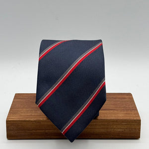 N.O.S. Cruciani & Bella - Woven Silk - Crazy Regimental Tie #9387